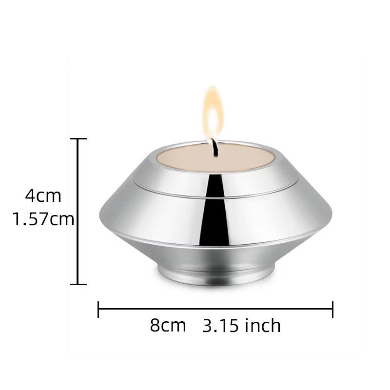 Custom Aluminium CNC Machining Part Cremation Urn Memorial Souvenir Candle Holder Ashes Locket Gratis Logo Ukiran