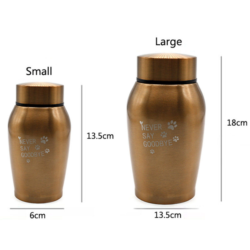 Custom Aluminium CNC Machining Part Memorial Jar Kucing Anjing Perlengkapan Pemakaman Disegel Stainless Steel Pet Urn