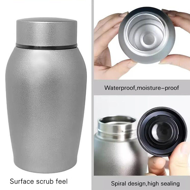 Custom Aluminium CNC Machining Part Memorial Jar Kucing Anjing Perlengkapan Pemakaman Disegel Stainless Steel Pet Urn