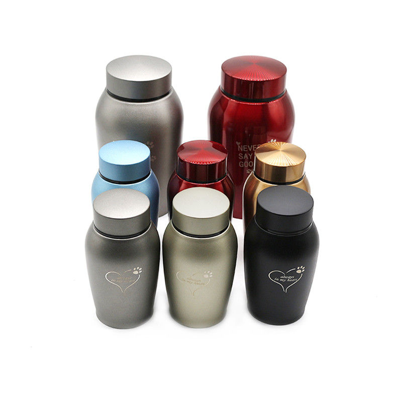 Custom Aluminium CNC Machining Part Memorial Jar Kucing Anjing Perlengkapan Pemakaman Disegel Stainless Steel Pet Urn